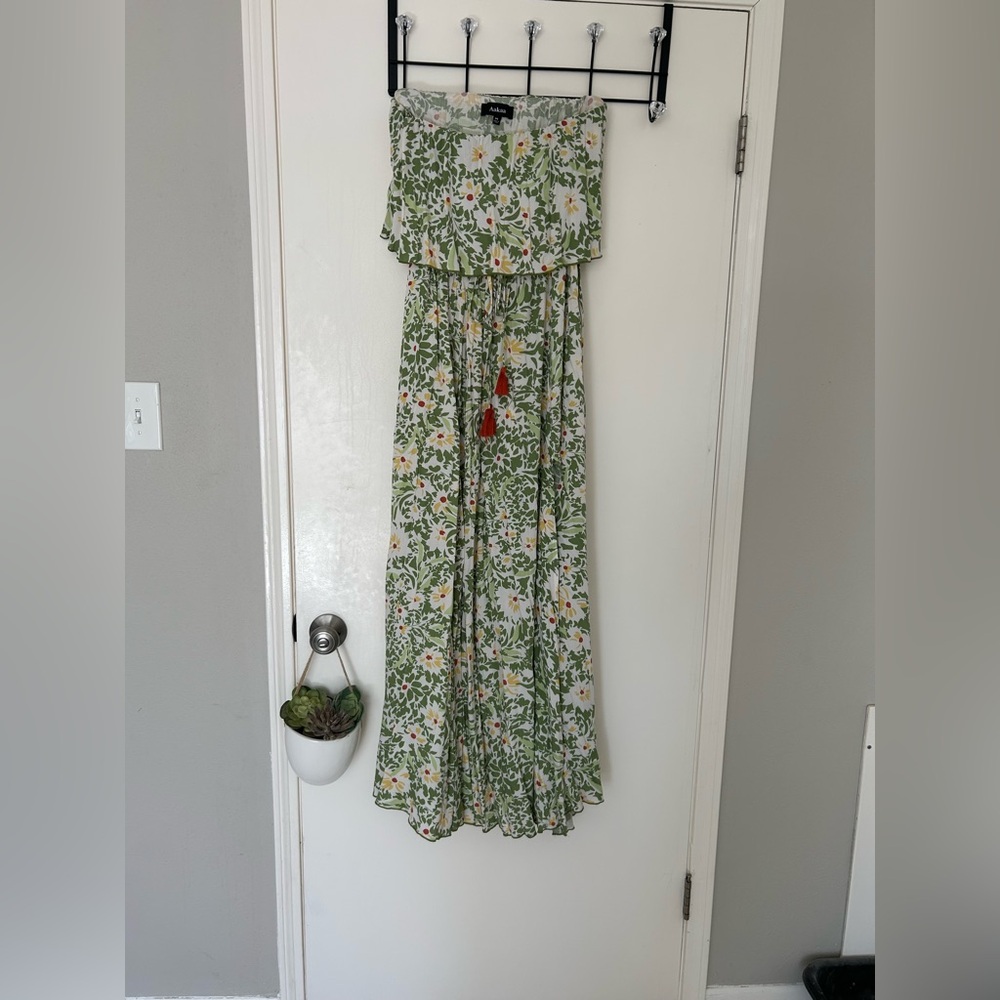 Floral Green Maxi Dress